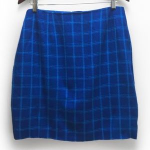 Liz Claiborne cobalt & turquoise plaid sz 12 skirt